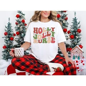 Retro Holly Jolly Nurse Shirt